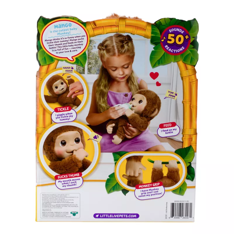 Moose Toys My Baby Monkey Mango, Niño/Niña, 4 año(s), Efectos de luz, con sonido
