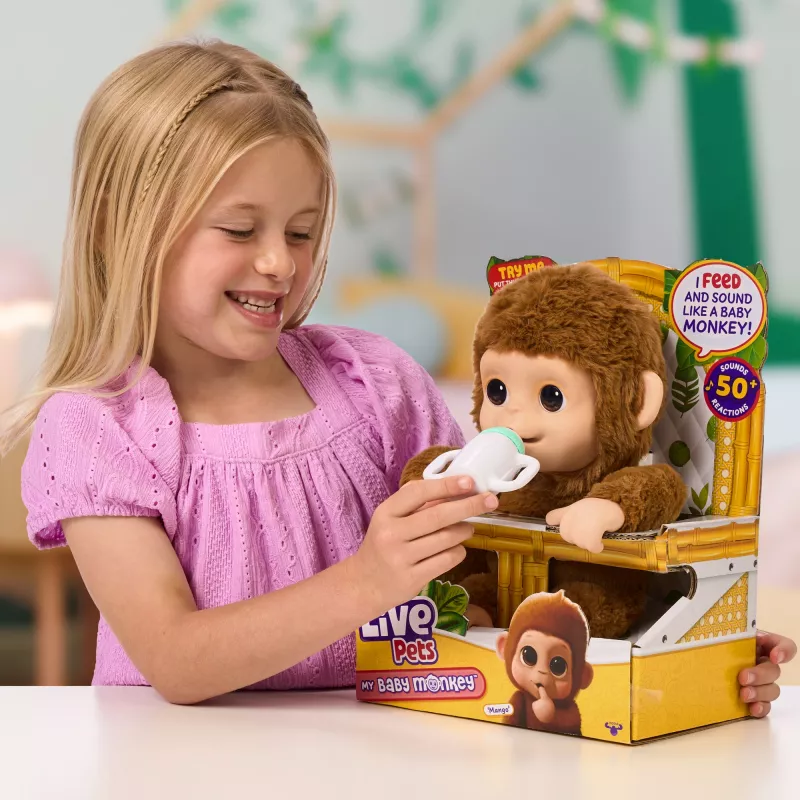 Moose Toys My Baby Monkey Mango, Niño/Niña, 4 año(s), Efectos de luz, con sonido