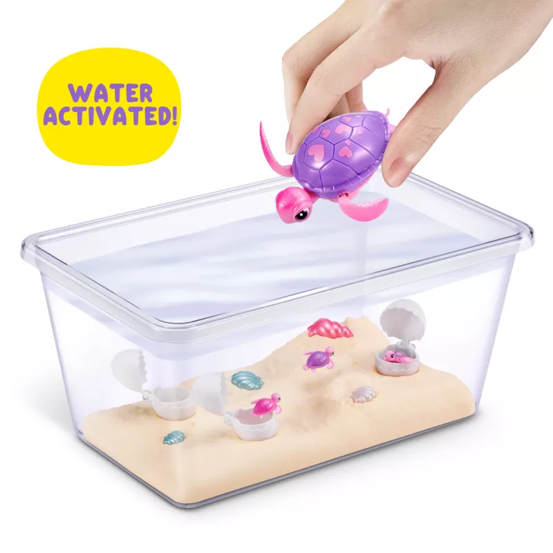 Zuru Pets Alive Mommy Turtle Surprise juguete interactivo, multicolor, pila LR44