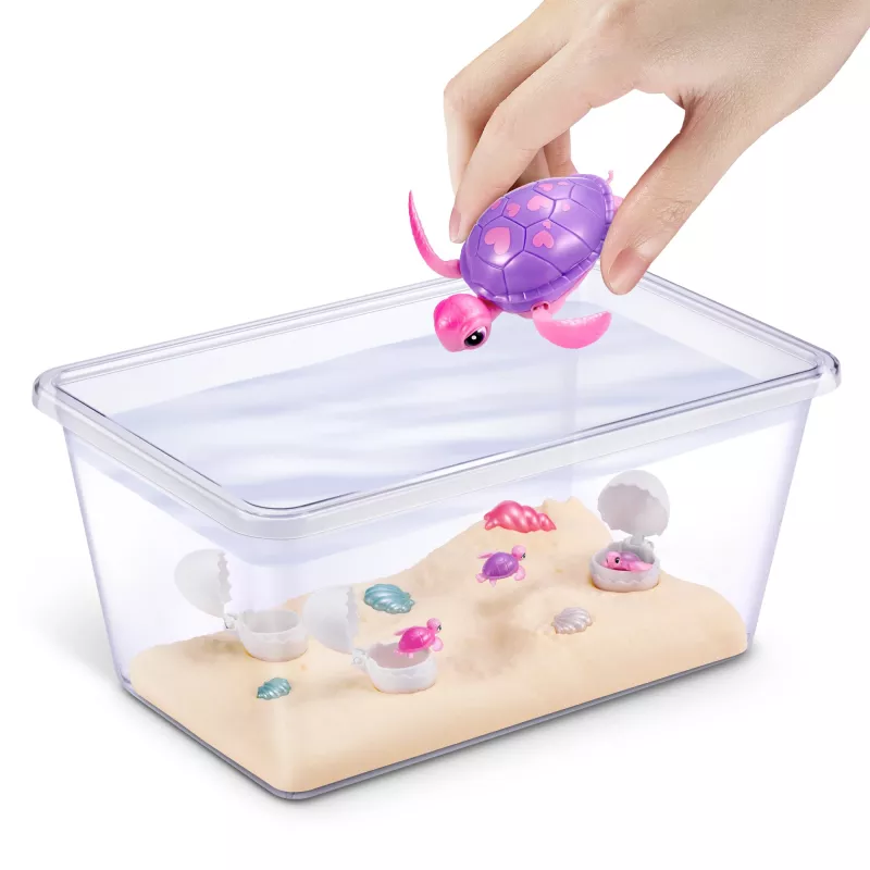 Zuru Pets Alive Mommy Turtle Surprise juguete interactivo, multicolor, pila LR44