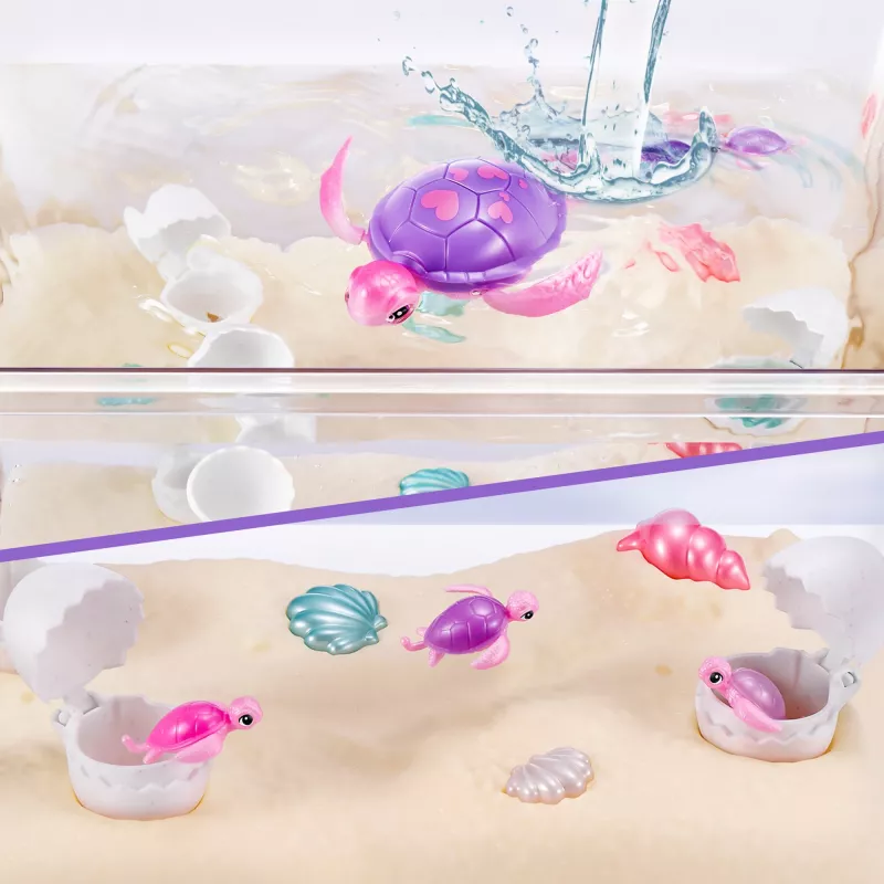 Zuru Pets Alive Mommy Turtle Surprise juguete interactivo, multicolor, pila LR44