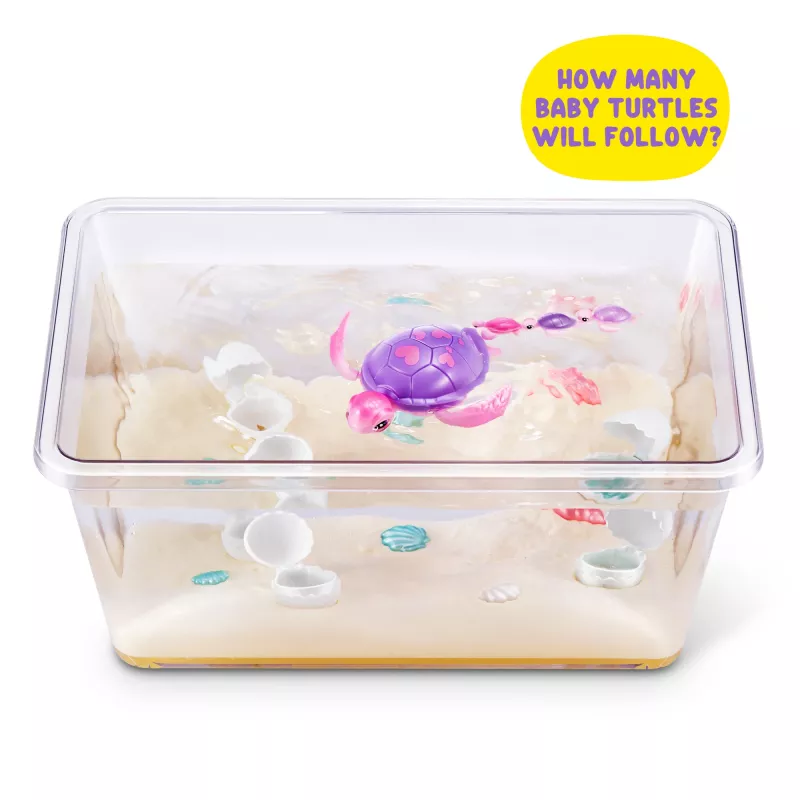 Zuru Pets Alive Mommy Turtle Surprise juguete interactivo, multicolor, pila LR44