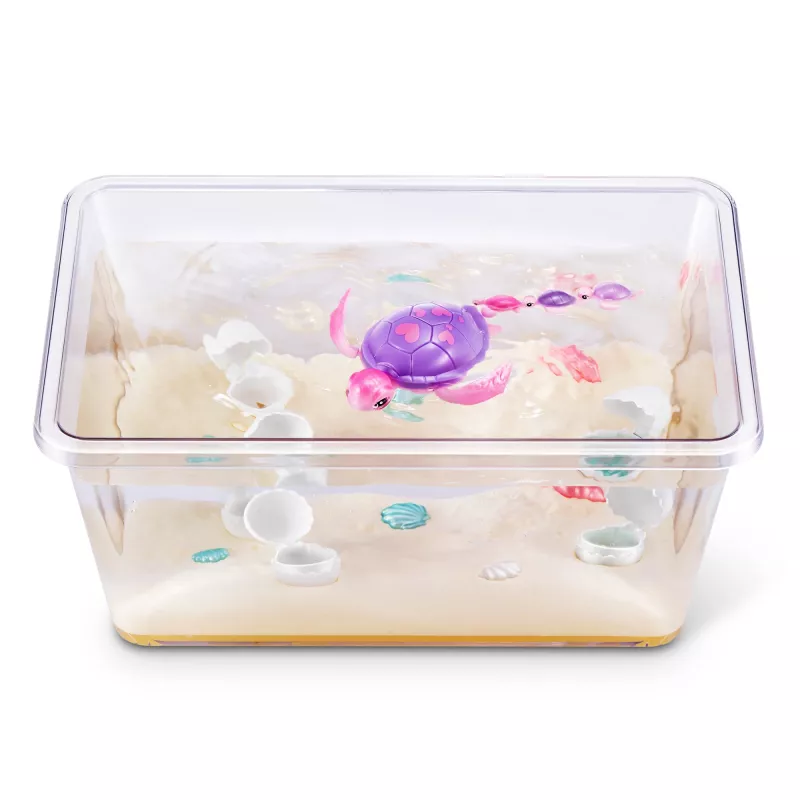 Zuru Pets Alive Mommy Turtle Surprise juguete interactivo, multicolor, pila LR44