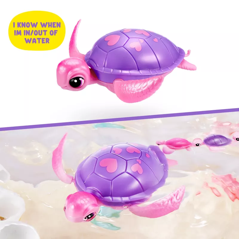 Zuru Pets Alive Mommy Turtle Surprise juguete interactivo, multicolor, pila LR44