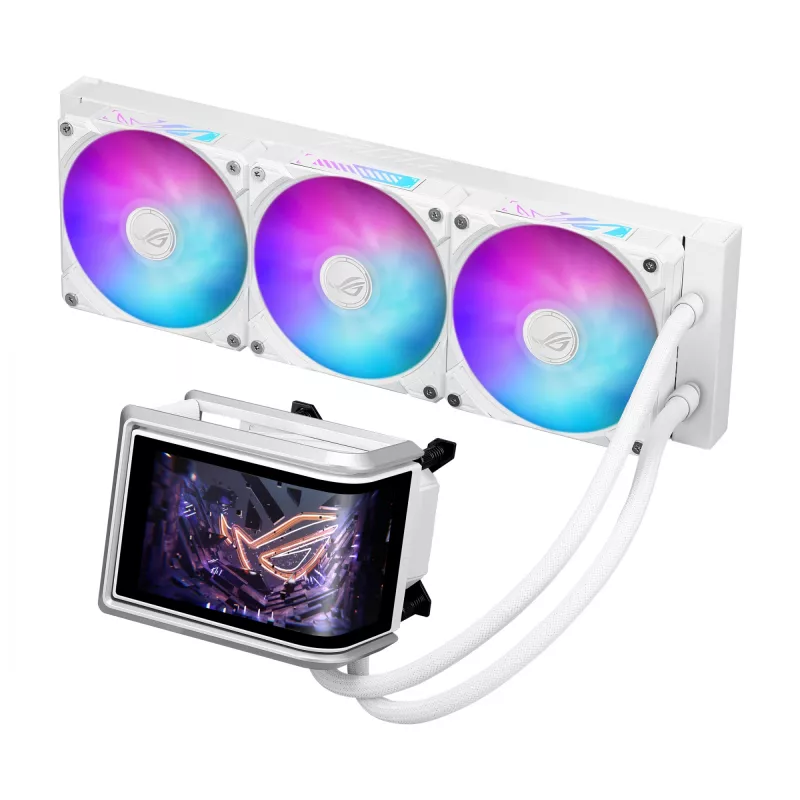 Refrigeración líquida todo en uno ASUS ROG RYUO IV 360 ARGB WHT – radiador de 360 mm, ventilador de 120 mm, blanco