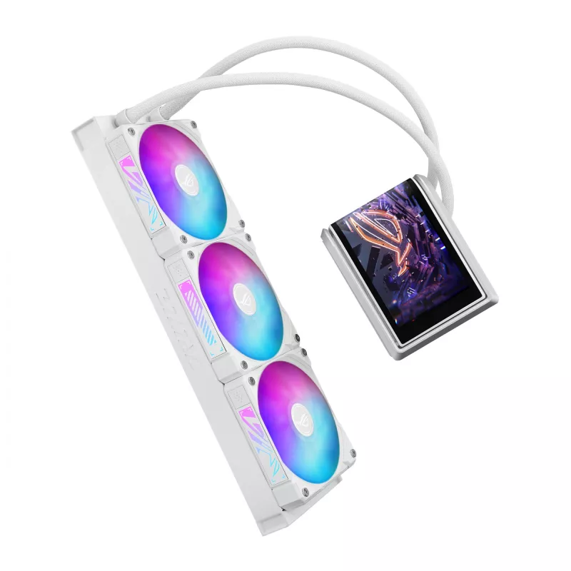 Refrigeración líquida todo en uno ASUS ROG RYUO IV 360 ARGB WHT – radiador de 360 mm, ventilador de 120 mm, blanco