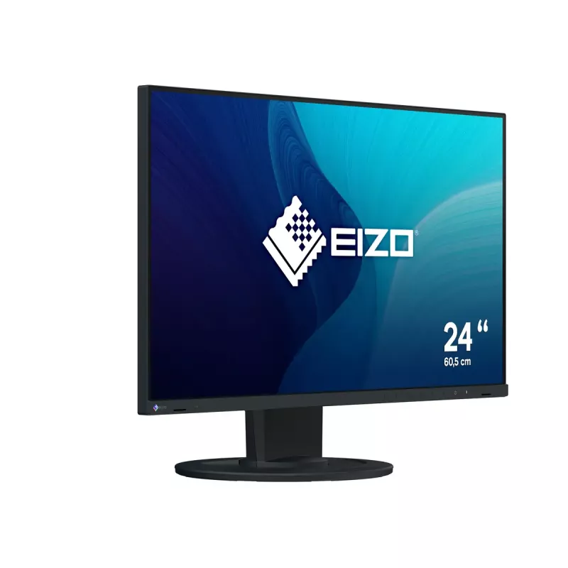 Monitor de ordenador EIZO FlexScan EV2400R-BK 23,8 pulgadas (60,5 cm) Full HD 1920x1080 IPS LCD, 5 ms, hub USB, altavoces, VESA, altura ajustable, negro