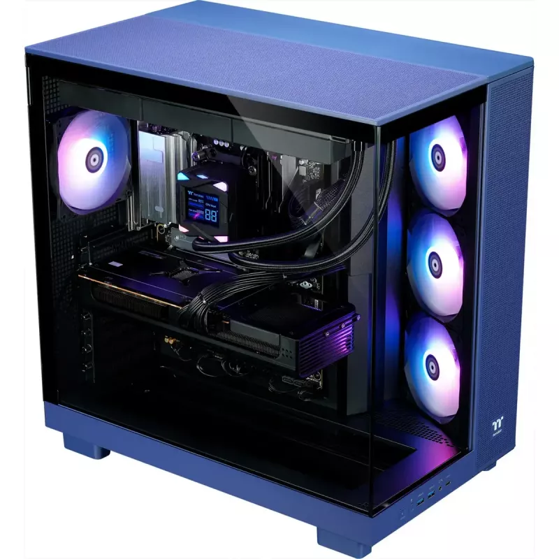 PC gaming de sobremesa THERMALTAKE FTW V380XL 9070XT morado/transparente con Windows 11 Pro