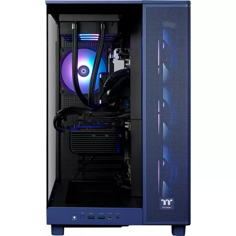 PC gaming de sobremesa THERMALTAKE FTW V380XL 9070XT morado/transparente con Windows 11 Pro