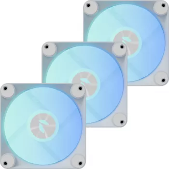 Ventilador de carcasa APNX FP1-R de 120 mm pack de 3 flujo de aire invertido, blanco