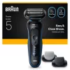 Afeitadora BRAUN Series 5 52-B1650S – cuchilla 3, batería de Li-Ion, afeitado en húmedo y en seco, recortador, azul