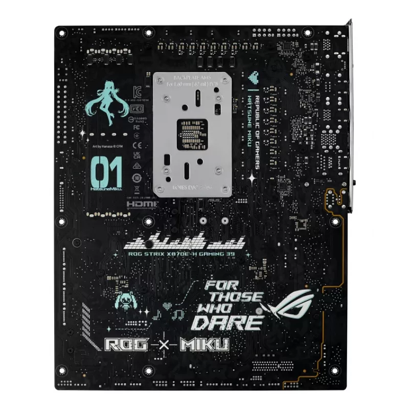 Placa base ASUS ROG STRIX X870E-H GAMING MIKU WIFI7 ATX para socket AM5, compatibilidad DDR5