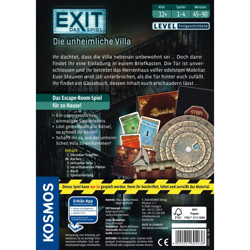 Kosmos 694036 juego de mesa/de cartas juego de mesa deducción