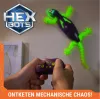 HEX BOTS geco brillante en la oscuridad, robot teledirigido recargable para niños, trepa por las paredes para jugar a bromas y juegos, robot RC para niños y niñas a partir de 4 años