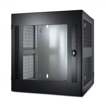 APC NetShelter armario rack de pared 13U puerta de cristal de doble bisagra profundidad de servidor