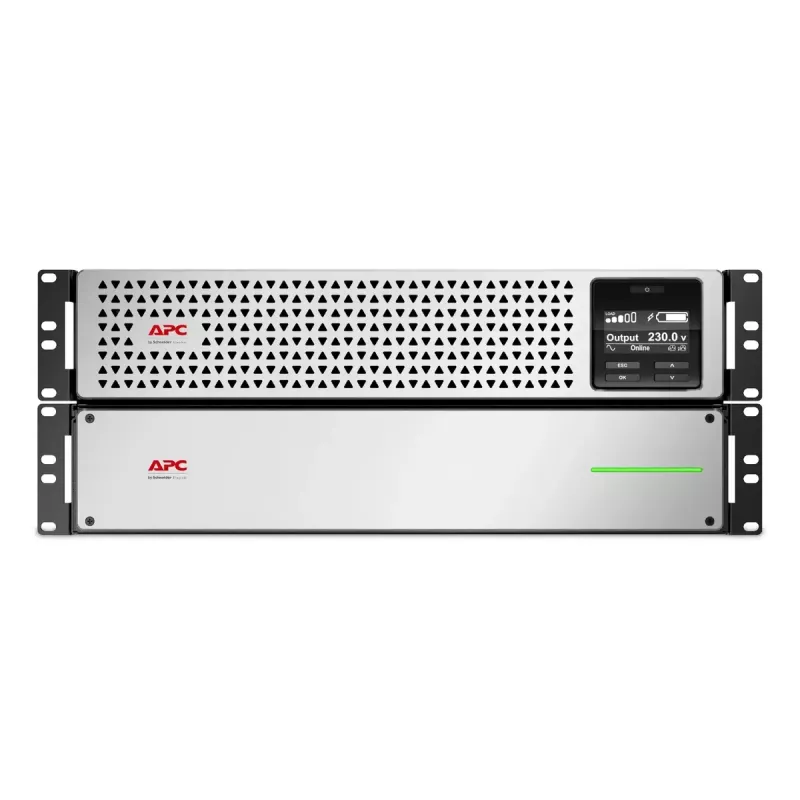 APC Smart-UPS On-Line, 3kVA, iones de litio, Rackmount 4U, 230V, 6x C13+2x C19 tomas IEC, SmartSlot, autonomía ampliada, kit de raíles incluido