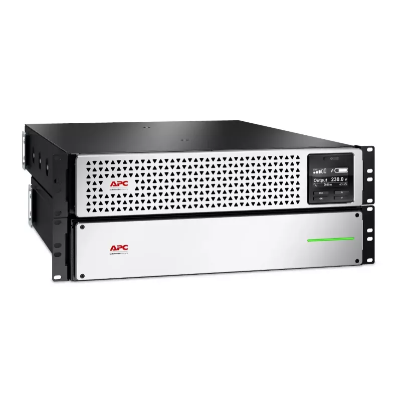 APC Smart-UPS On-Line, 3kVA, iones de litio, Rackmount 4U, 230V, 6x C13+2x C19 tomas IEC, SmartSlot, autonomía ampliada, kit de raíles incluido