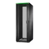 Rack de servidor independiente APC Easy Rack 48U (negro) con techo, ruedas, patas, 4 soportes, paneles laterales — 2258H x 800B x 1200T mm