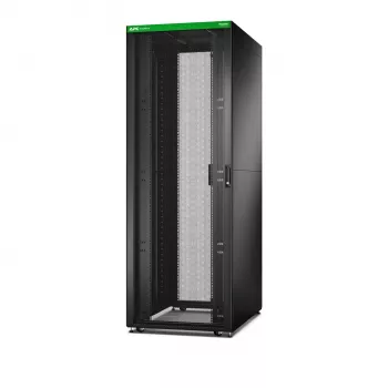 Rack de servidor independiente APC Easy Rack 48U (negro) con techo, ruedas, patas, 4 soportes, paneles laterales — 2258H x 800B x 1200T mm