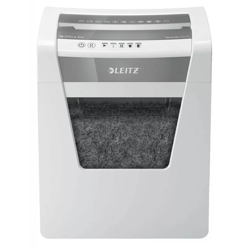 Leitz IQ Office Destructora de documentos P4, corte en partículas, 22,3 cm, 4 x 40 mm, 23 l, 225 hojas, 55 dB