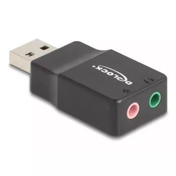 DeLOCK Tarjeta de sonido USB externa DeLOCK 66634 USB-A a 2 x 3,5 mm