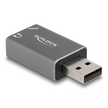 DeLOCK Tarjeta de sonido USB externa conector macho USB-A a 2 x 3,5 mm estéreo