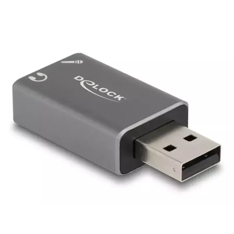 DeLOCK Tarjeta de sonido USB externa conector macho USB-A a 2 x 3,5 mm estéreo