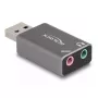 DeLOCK Tarjeta de sonido USB externa conector macho USB-A a 2 x 3,5 mm estéreo