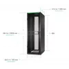 APC NetShelter SX, carcasa Networking Rack, 48U, 2258H x 750W x 1200D mm, con laterales, negro