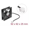 DeLOCK 67302 ventilador 9,2 cm negro rodamiento de bolas