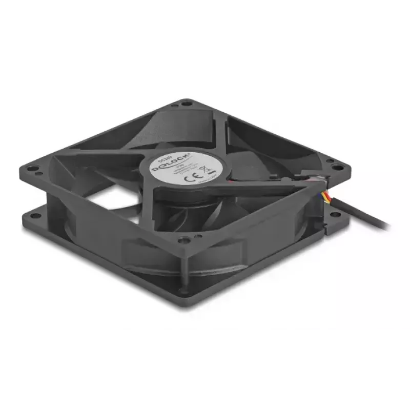 DeLOCK 67302 ventilador 9,2 cm negro rodamiento de bolas