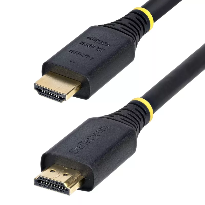 StarTech.com Cable HDMI Ultra High Speed certificado de 5 m (16 ft), 8K 60Hz/4K 120Hz, cable HDMI 2.1 con HDR10+ / eARC, 48Gbps, cable HDMI 8K para monitor/TV/pantalla, funda de TPE flexible