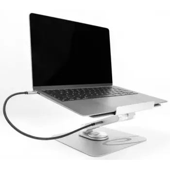 Soporte para portátil y tablet DeLOCK 18457 Plata Aluminio rotación 360°