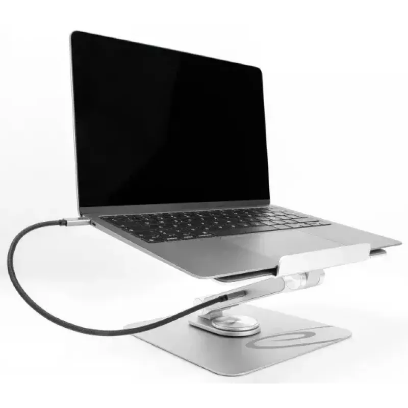 Soporte para portátil y tablet DeLOCK 18457 Plata Aluminio rotación 360°