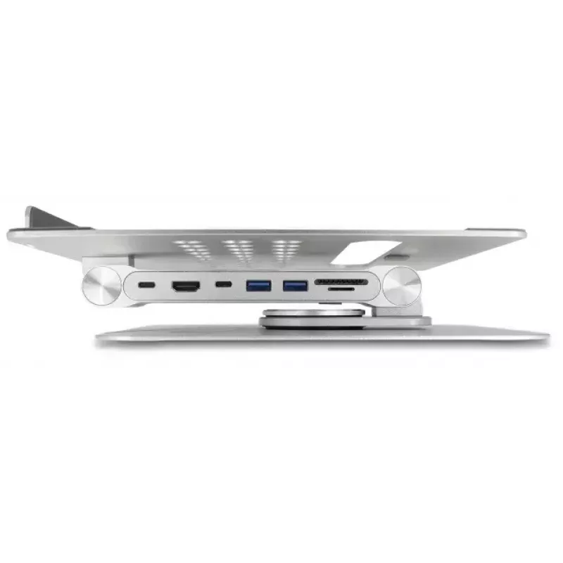 Soporte para portátil y tablet DeLOCK 18457 Plata Aluminio rotación 360°