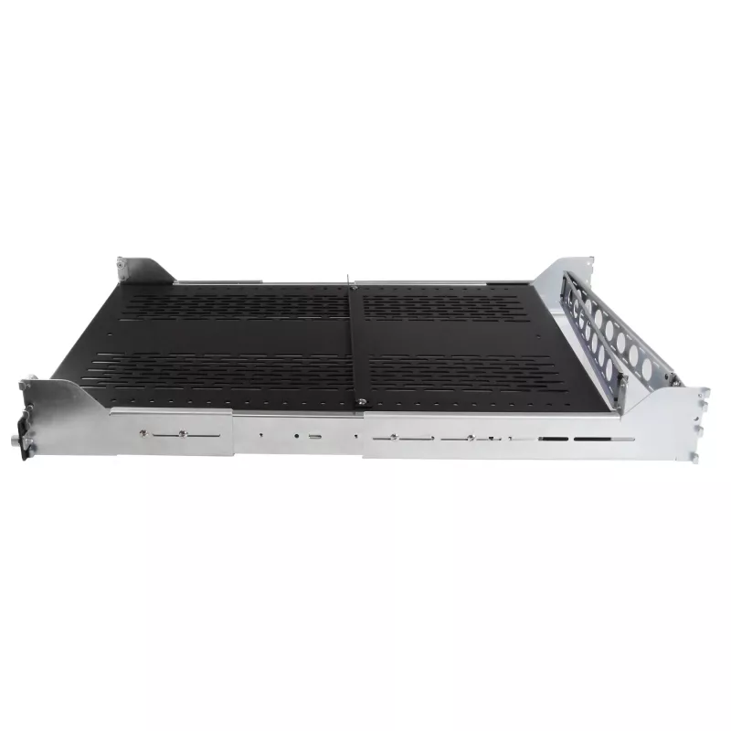 StarTech.com estante de servidor deslizante ventilado de 2U con brazo de gestión de cables - profundidad de montaje ajustable de 27,7 a 31,6 pulgadas - 50 lb - bandeja de servidor de 19