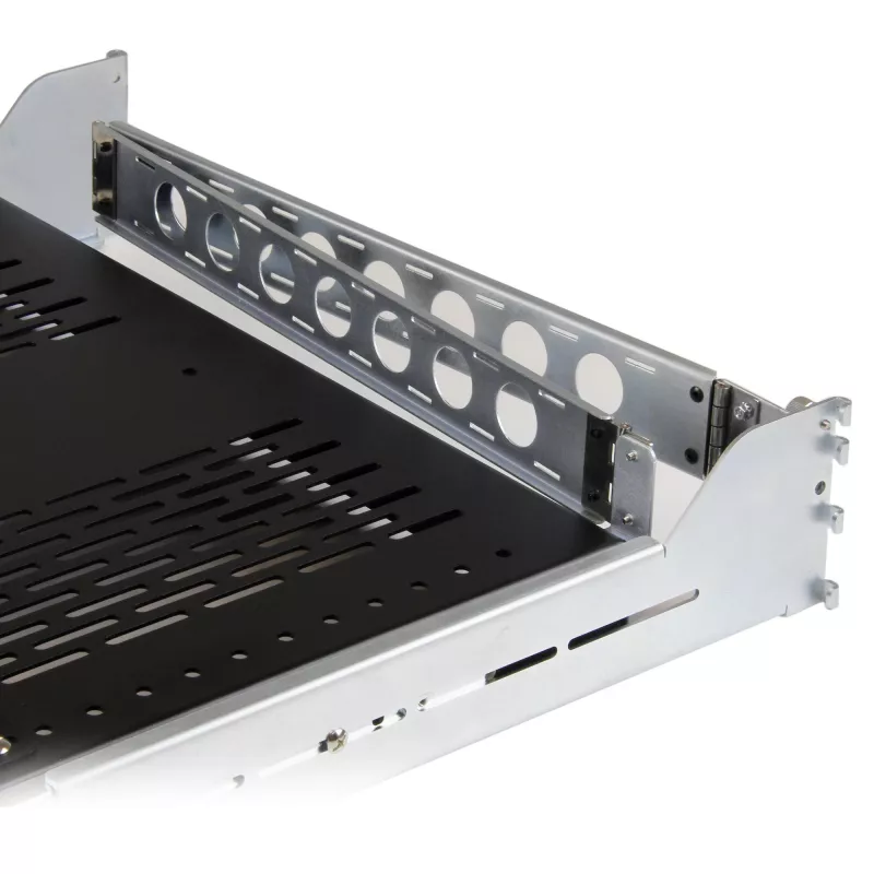 StarTech.com estante de servidor deslizante ventilado de 2U con brazo de gestión de cables - profundidad de montaje ajustable de 27,7 a 31,6 pulgadas - 50 lb - bandeja de servidor de 19
