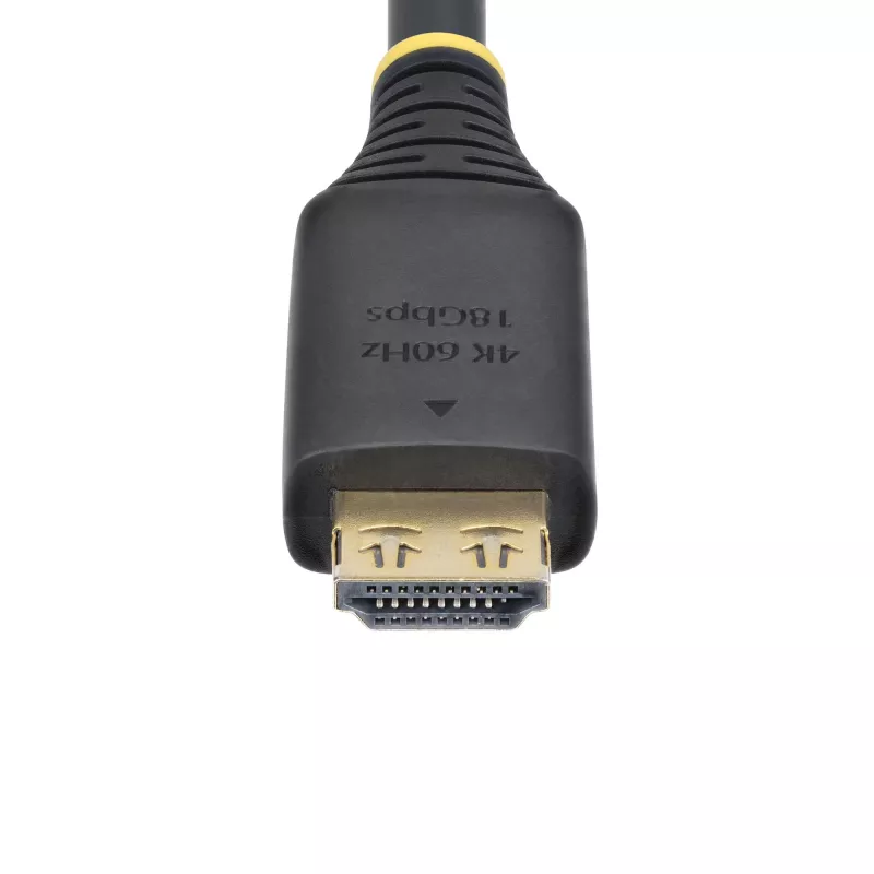 StarTech.com cable HDMI High Speed de 5 m (16ft) con conectores de agarre, 4K 60Hz/1440p 144Hz, HDR10/HDCP 2.2/ARC, 18Gbps, cable HDMI UHD para TV/monitor/pantalla, funda de TPE