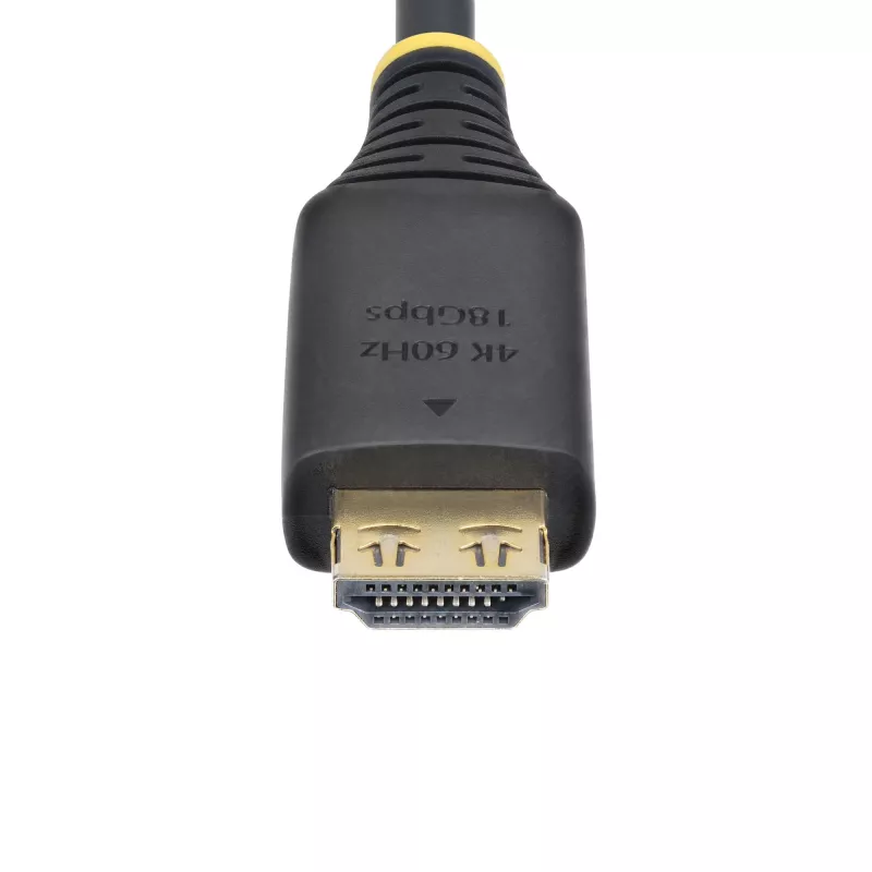 StarTech.com cable HDMI High Speed de 50 cm (1.6ft) con conectores de agarre, 4K 60Hz/1440p 144Hz, HDR10/HDCP 2.2/ARC, 18Gbit/s, cable HDMI UHD para TV/monitor/pantalla, funda de TPE