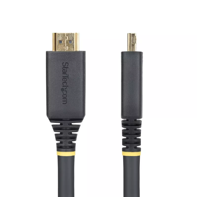 StarTech.com cable HDMI High Speed activo de 10 m (33ft) con conectores de agarre, 4K 60Hz/1440p 144Hz, HDR10/HDCP 2.2/ARC, 18Gbps, cable HDMI UHD para TV/monitor/pantalla, funda de TPE