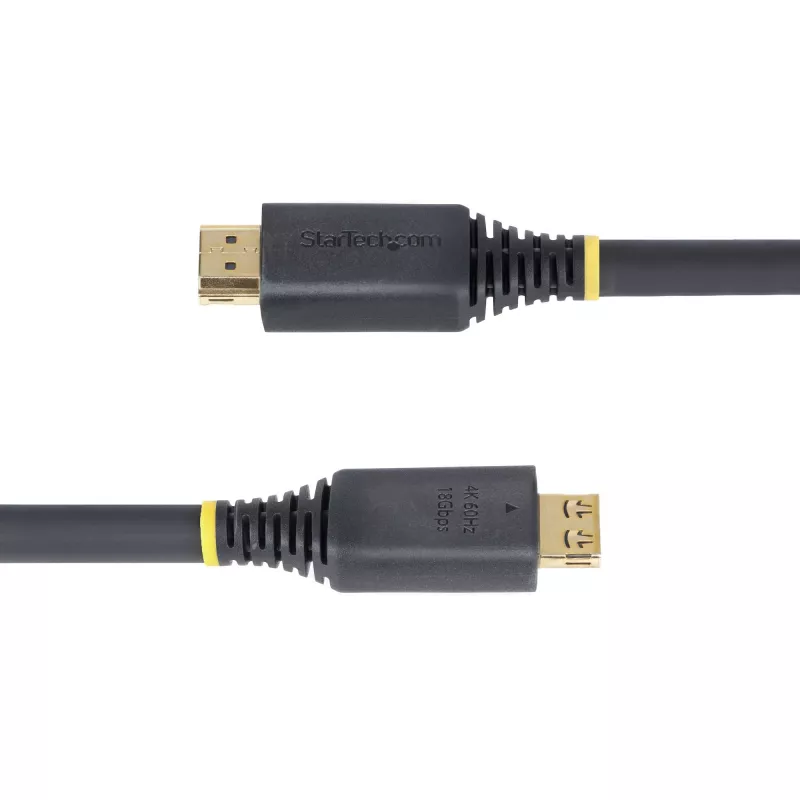 StarTech.com Cable HDMI High Speed de 7m (23ft) con conectores con agarre, 4K 60Hz/1440p 144Hz, HDR10/HDCP 2.2/ARC, 18Gbps, cable HDMI UHD para TV/monitor/pantalla, funda TPE