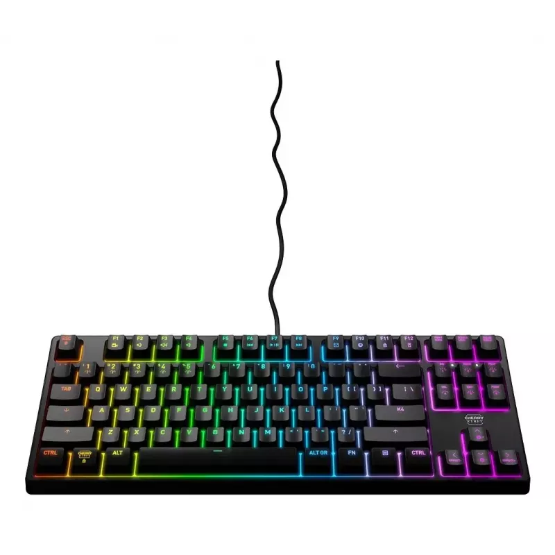 Teclado gaming CHERRY XTRFY K4V2 RGB TKL USB QWERTY Portugués Negro