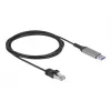 Cable de red DELOCK 60756, USB A a RJ-45, 2 m, 10/100/1000Base-T(X), Antracita/Negro