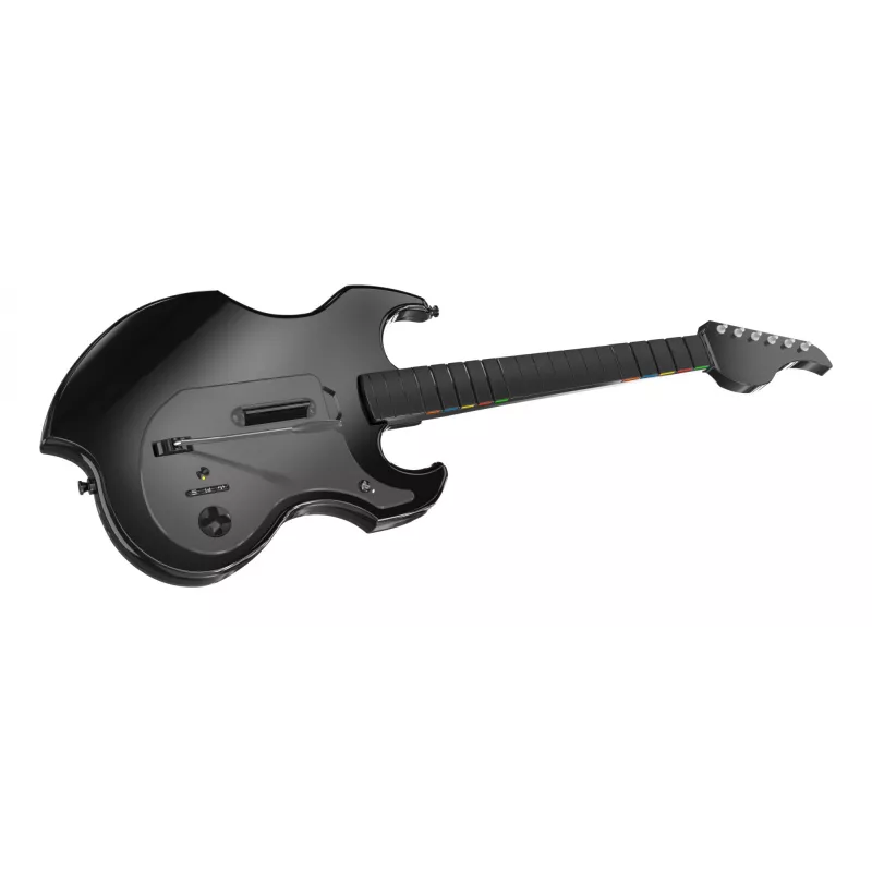 Guitarra PDP Riffmaster negra gris inalámbrica PC PS4 PS5 batería 36h