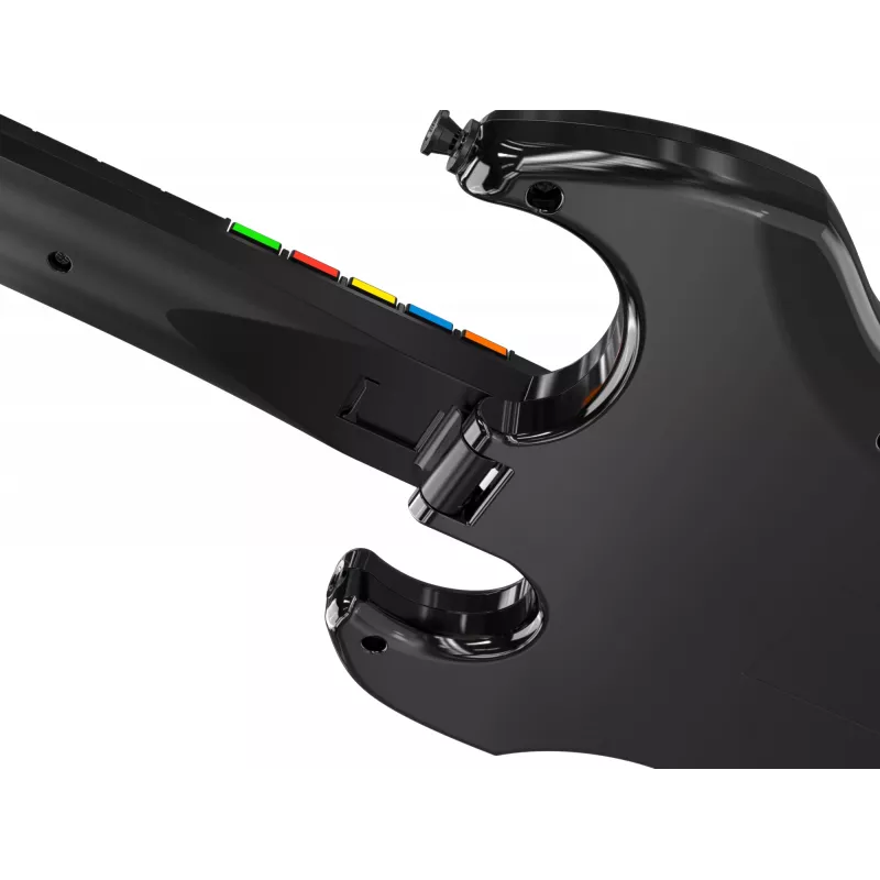 Guitarra PDP Riffmaster negra gris inalámbrica PC PS4 PS5 batería 36h