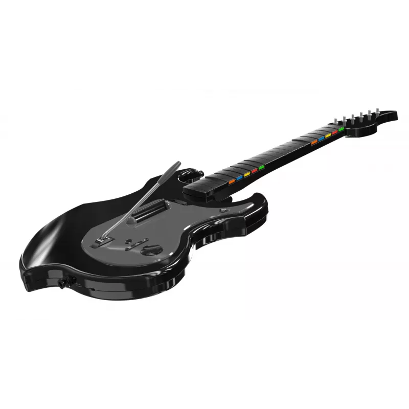 Guitarra PDP Riffmaster negra gris inalámbrica PC PS4 PS5 batería 36h