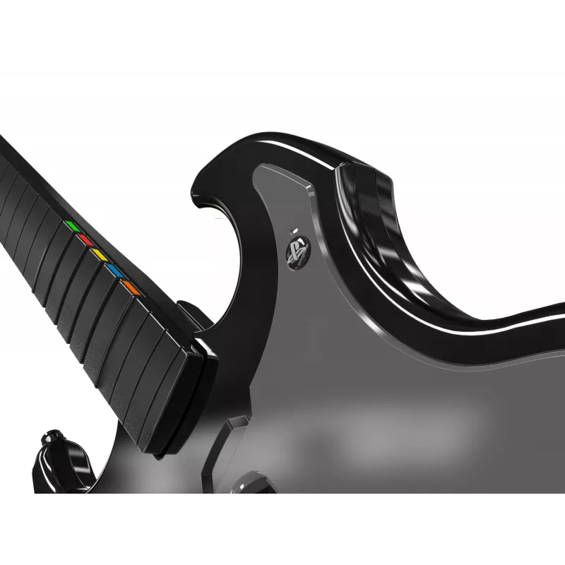 Guitarra PDP Riffmaster negra gris inalámbrica PC PS4 PS5 batería 36h