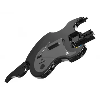 Guitarra PDP Riffmaster negra, gris analógica / digital PC, Xbox One, Xbox Series S, Xbox Series X