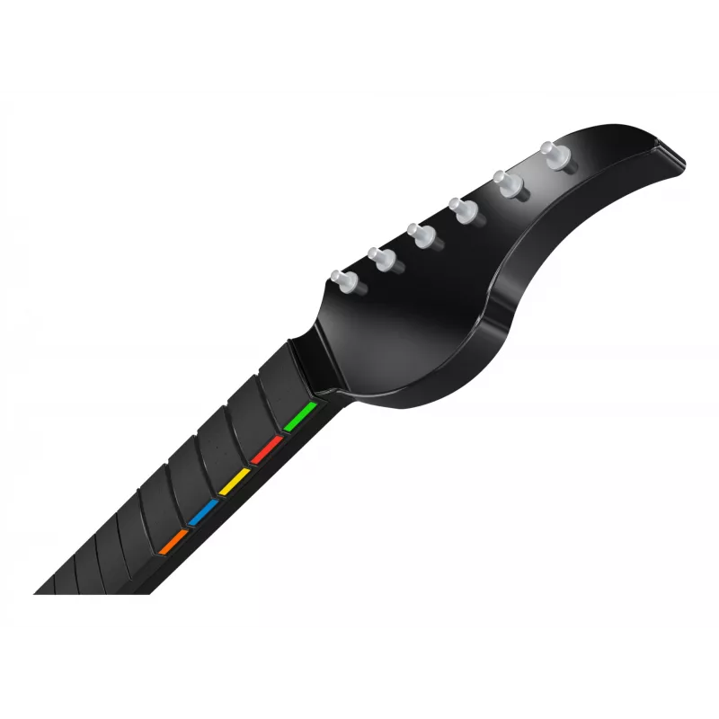 Guitarra PDP Riffmaster negra, gris analógica / digital PC, Xbox One, Xbox Series S, Xbox Series X