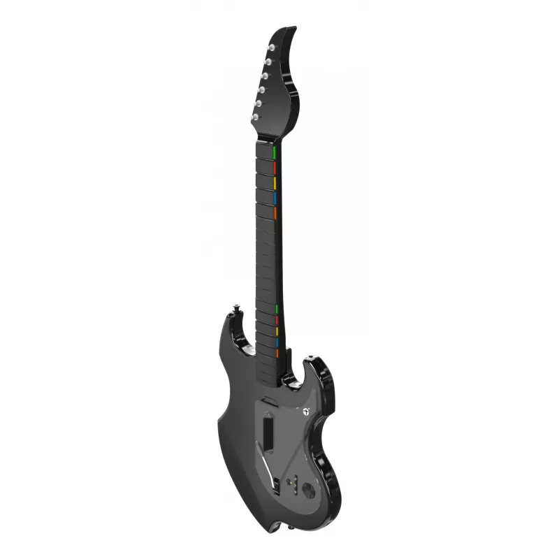 Guitarra PDP Riffmaster negra, gris analógica / digital PC, Xbox One, Xbox Series S, Xbox Series X